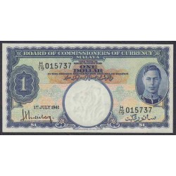 Малазия (Малайя) 1 доллар 1941 года (Malaysia (Malaya) 1 dollar 1941) P11: UNC