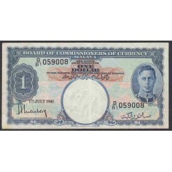 Малазия (Малайя) 1 доллар 1941 года (Malaysia (Malaya) 1 dollar 1941) P11: VF
