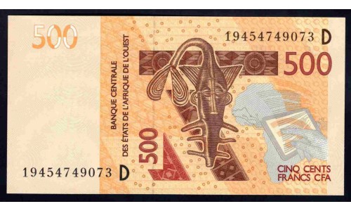 Мали 500 франков 2019 (MALI 500 Francs CFA 2019) P 419Dg : UNC