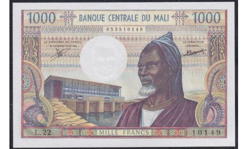 Мали 1000 франков (1970-84) (MALI 1000 Francs (1970-84)) P 13c: UNC