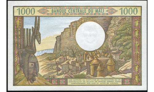 Мали 1000 франков (1970-84) (MALI 1000 Francs (1970-84)) P 13e : UNC