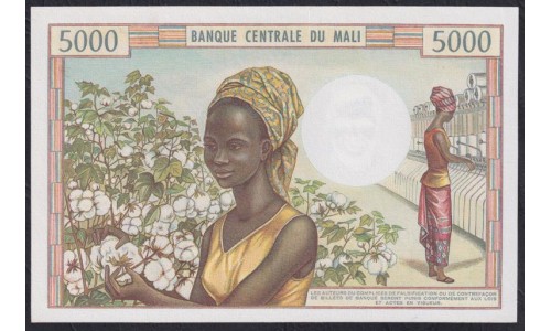 Мали 5000 франков 1972-84 года (MALI 5000 Francs 1972-84) P 14b: UNC-