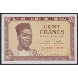 Мали 100 франков 1960 года (MALI 100 Francs 1960) P 2: UNC--