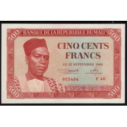 Мали 500 франков 1960 года (MALI 500 Francs 1960) P 3: UNC-/UNC