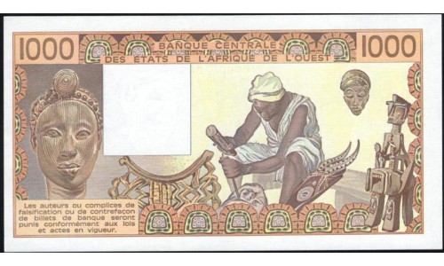 Мали 1000 франков 1981 (MALI 1000 Francs 1981) P 406Db : UNC