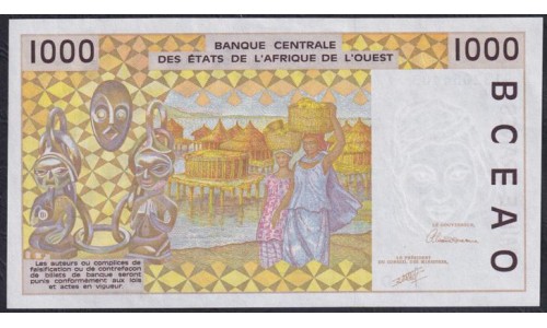 Мали 1000 франков 1991 г. (MALI 1000 Francs 1991) P 411Da: UNC