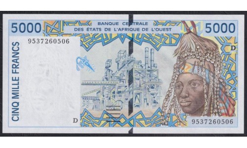 Мали 5000 франков 1995  года (MALI 5000 Francs 1995) P 413Dc: UNC