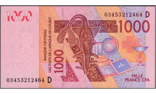 Мали 1000 франков 2003 (MALI 1000 Francs CFA 2003) P 415Da : UNC