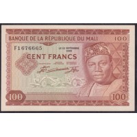 Мали 100 франков 1960 (1967) года (MALI 100 Francs 1960 (1967)) P 7: UNC