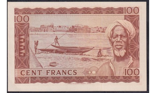 Мали 100 франков 1960 (1967) года (MALI 100 Francs 1960 (1967)) P 7: UNC