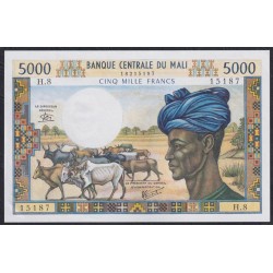 Мали 5000 франков 1972-84 года, H.8 15187 (MALI 5000 Francs 1972-84) P 14e: UNC