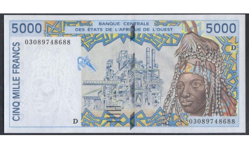 Мали 5000 франков 2003 года (MALI 5000 Francs 2003) P 413Dl: UNC