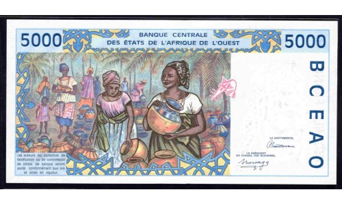 Мали 5000 франков 1992  года (MALI 5000 Francs 1992) P 413Da: UNC