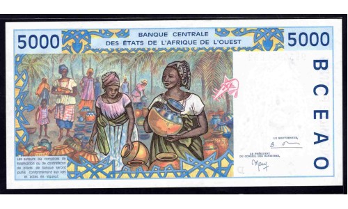 Мали 5000 франков 1999 года (MALI 5000 Francs 1999) P 413Dh: UNC