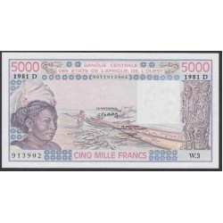 Мали 5000 франков 1981 года (MALI 5000 Francs 1981) P 407Dc: UNC 