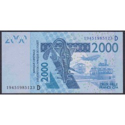 Мали 2000 франков 2019 (MALI 2000 Francs CFA 2019) P 416Dr : UNC