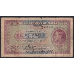 Мальта 2 шиллинга 1939 года  (MALTA 2 Shillings  1939) P 11: VG