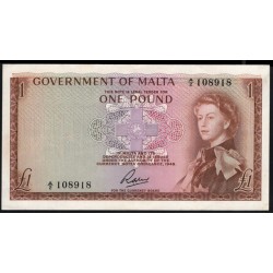 Мальта 1 фунт 1963 года(MALTA 1 Pound  1963) P 26: UNC-