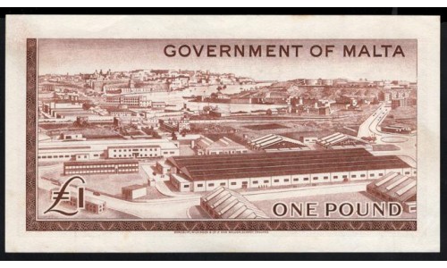 Мальта 1 фунт 1963 года(MALTA 1 Pound  1963) P 26: UNC-