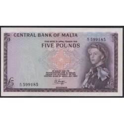 Мальта 5 фунтов 1967 (1968) (MALTA 5 Pounds L.1967 (1968)) P 30: UNC