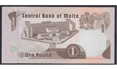 Мальта 1 лира 1967 (1979) (MALTA 1 Lira 1967 (1979)) P 34b : Unc
