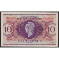 Мартиника 10 франков 02.02.1942 (MARTINIQUE 10 Francs 02.02.1942)) P 23: XF