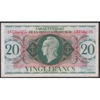 Мартиника 20 франков 02.02.1942 (MARTINIQUE 20 Francs 02.02.1942)) P 24: XF