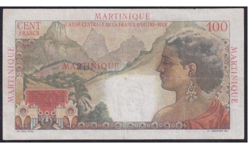 Мартиника 100 франков ND (1947-1949) (MARTINIQUE 100 Francs (1947-1949)) P 31: VF