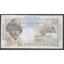 Мартиника 50 франков ND (1947-1949) (MARTINIQUE 50 Francs (1947-1959)) P 30: VF+