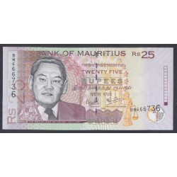 Маврикий 25 рупий 2006 г.  (MAURITIUS 25 rupees 2006) P 49c: UNC