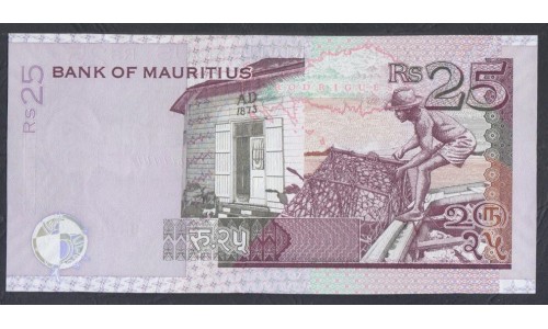 Маврикий 25 рупий 2006 г.  (MAURITIUS 25 rupees 2006) P 49c: UNC