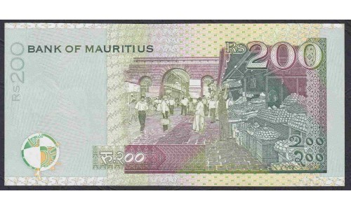 Маврикий 200 рупий 1999 г.  (MAURITIUS 200 rupees 1999) P 52a: UNC