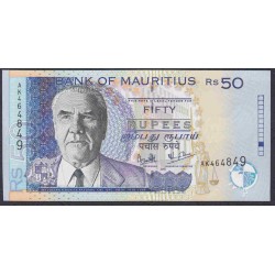 Маврикий 50 рупий 2001 г.  (MAURITIUS 50 rupees 2001) P 50b: UNC