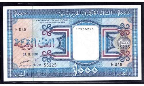 Мавритания 1000 угий 2002 (Mauritania 1000 Ouquiya 2002) P 9c : UNC