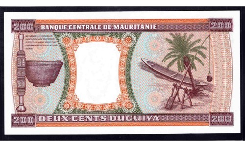 Мавритания 200 угий 1974 (Mauritania 200 Ouquiya 1974) P 5a : UNC