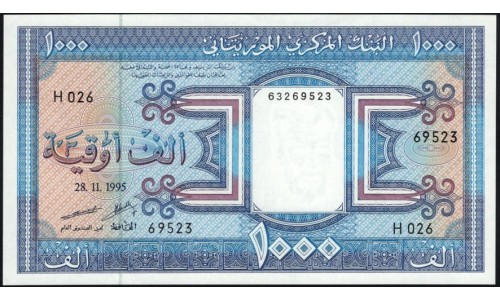 Мавритания 1000 угий 1995 (Mauritania 1000 Ouquiya 1995) P 7g : UNC