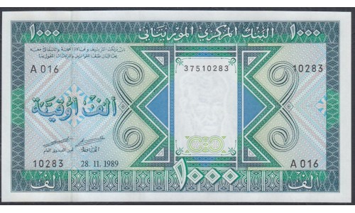 Мавритания 1000 угий 1989 (Mauritania 1000 ouquiya 1989) P 7A: UNC 