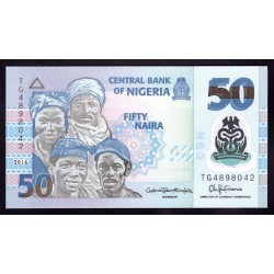 Нигерия 50 найра 2016 (NIGERIA 50 naira 2016) P 40f : UNC