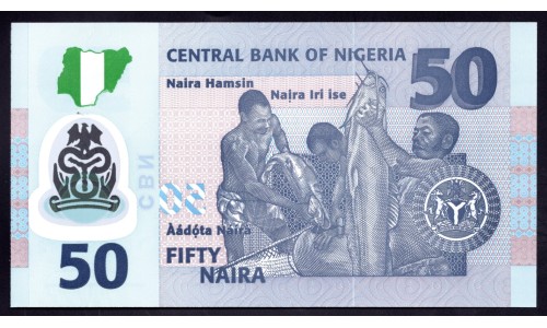 Нигерия 50 найра 2016 (NIGERIA 50 naira 2016) P 40f : UNC