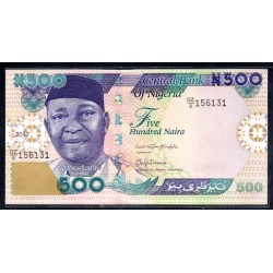 Нигерия 500 найра 2017 (NIGERIA 500 naira 2017) P 30p : UNC