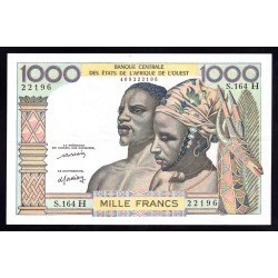 Западные Африканские Штаты Нигер 1000 франков ND (1959 - 65 г.) (NIGER banque centrale des etats de l'afrique de l'ouest 1000 francs ND (1959 - 65 g.) P603H:Unc