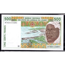 Западные Африканские штаты Нигер 500 франков ND (1991 - 2002 г.) (NIGER banque centrale des etats de l'afrique de l'ouest 500 francs ND (1991 - 2002g) P610H:Unc