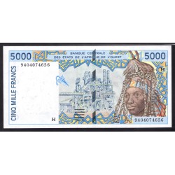 Западные Африканские Штаты Нигер 5000 франков ND (1992 - 2003 г.) (NIGER banque centrale des etats de l'afrique de l'ouest 5000 francs ND (1992 - 2003 g.) P613b:Unc