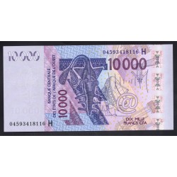 Западные Африканские Штаты Нигер 10000 франков 2003 г. (NIGER banque centrale des etats de l'afrique de l'ouest 10000 francs 2003 g.) P618a:Unc