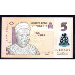 Нигерия 5 найра 2013 (NIGERIA 5 naira 2013) P 38d : UNC