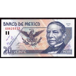 Мексика 20 песо 1999 (MEXICO 20 Pesos 1999) P 106d : UNC