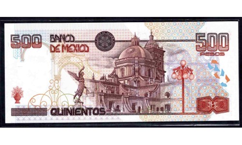 Мексика 500 песо 1995 серия A (MEXICO 500 Pesos 1995 series A) P 110а : UNC