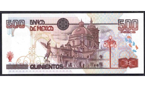 Мексика 500 песо 1995 серия B (MEXICO 500 Pesos 1995 series B) P 110а : UNC