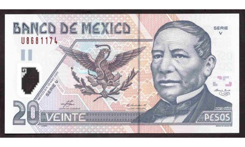 Мексика 20 песо 2003 (MEXICO 20 Pesos 2003) P 116d : UNC