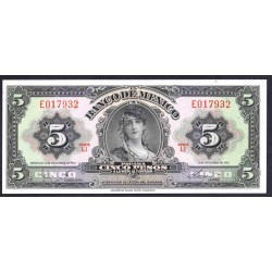 Мексика 5 песо 1961 г. (MEXICO 5 Pesos 1961) P60g:Unc